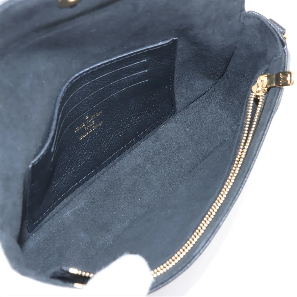 Louis Vuitton Black Monogram Empreinte Leather Wallet On Chain Ivy [Clearance Sale]