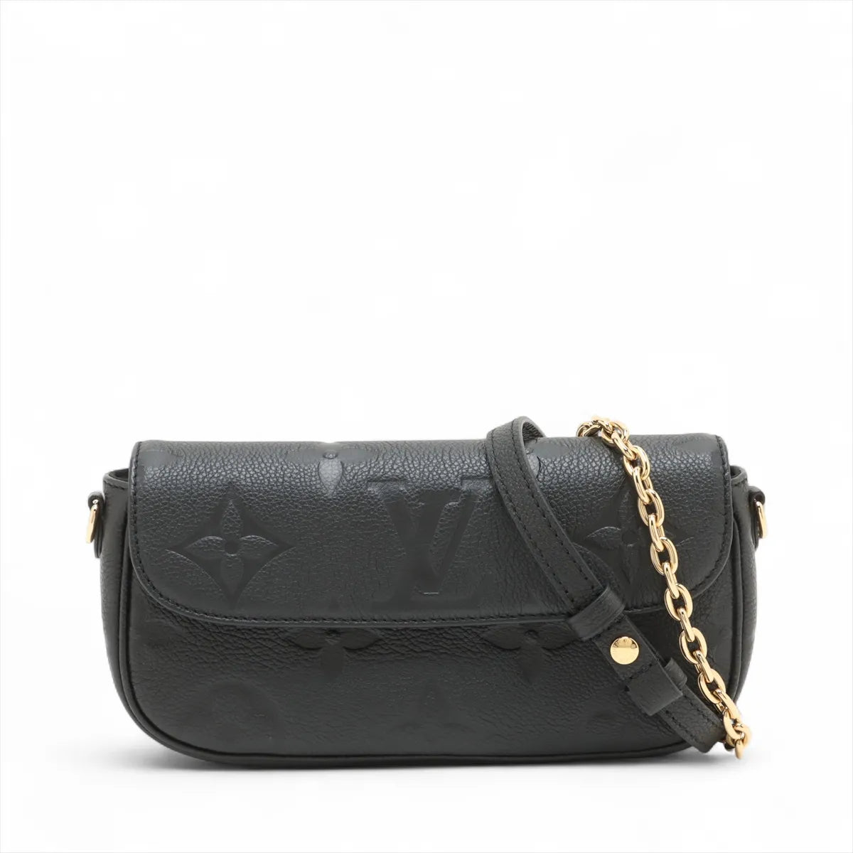 Louis Vuitton Black Monogram Empreinte Leather Wallet On Chain Ivy [Clearance Sale]