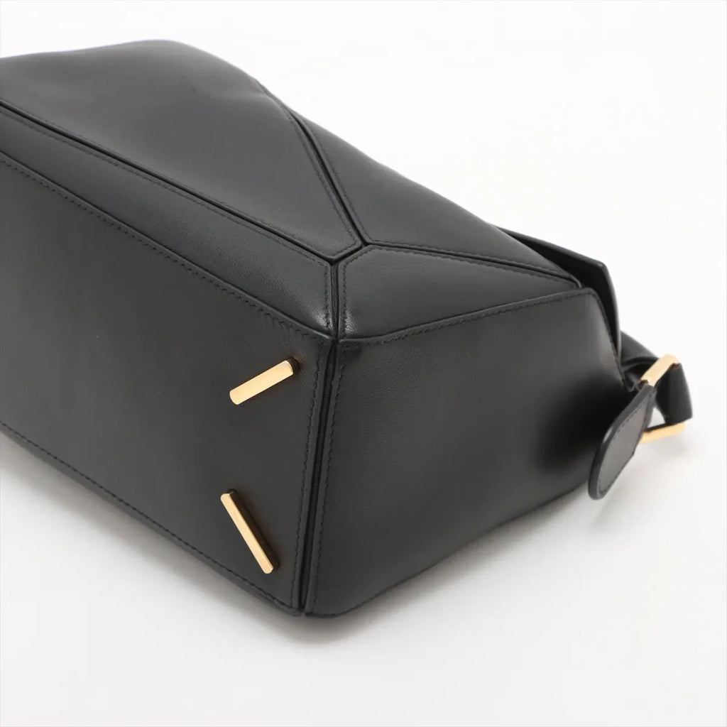Loewe Black Leather Small Puzzle Bag [Clearance Sale]