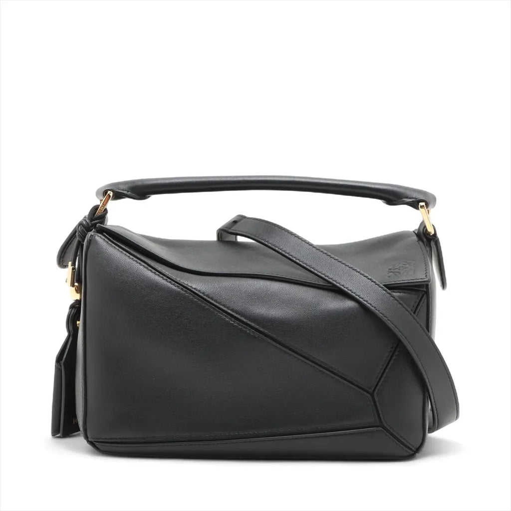 Loewe Black Leather Small Puzzle Bag [Clearance Sale]