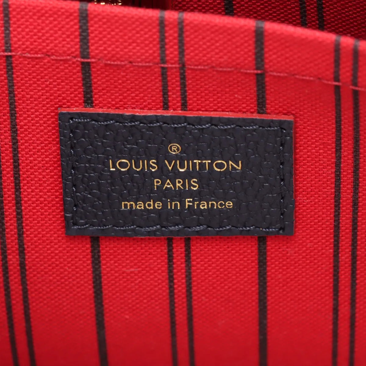 Louis Vuitton Navy Rouge Monogram Empreinte Leather Montaigne MM [Clearance Sale]