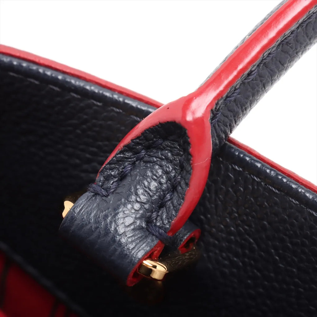 Louis Vuitton Navy Rouge Monogram Empreinte Leather Montaigne MM [Clearance Sale]