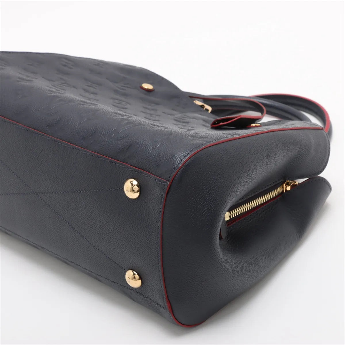 Louis Vuitton Navy Rouge Monogram Empreinte Leather Montaigne MM [Clearance Sale]