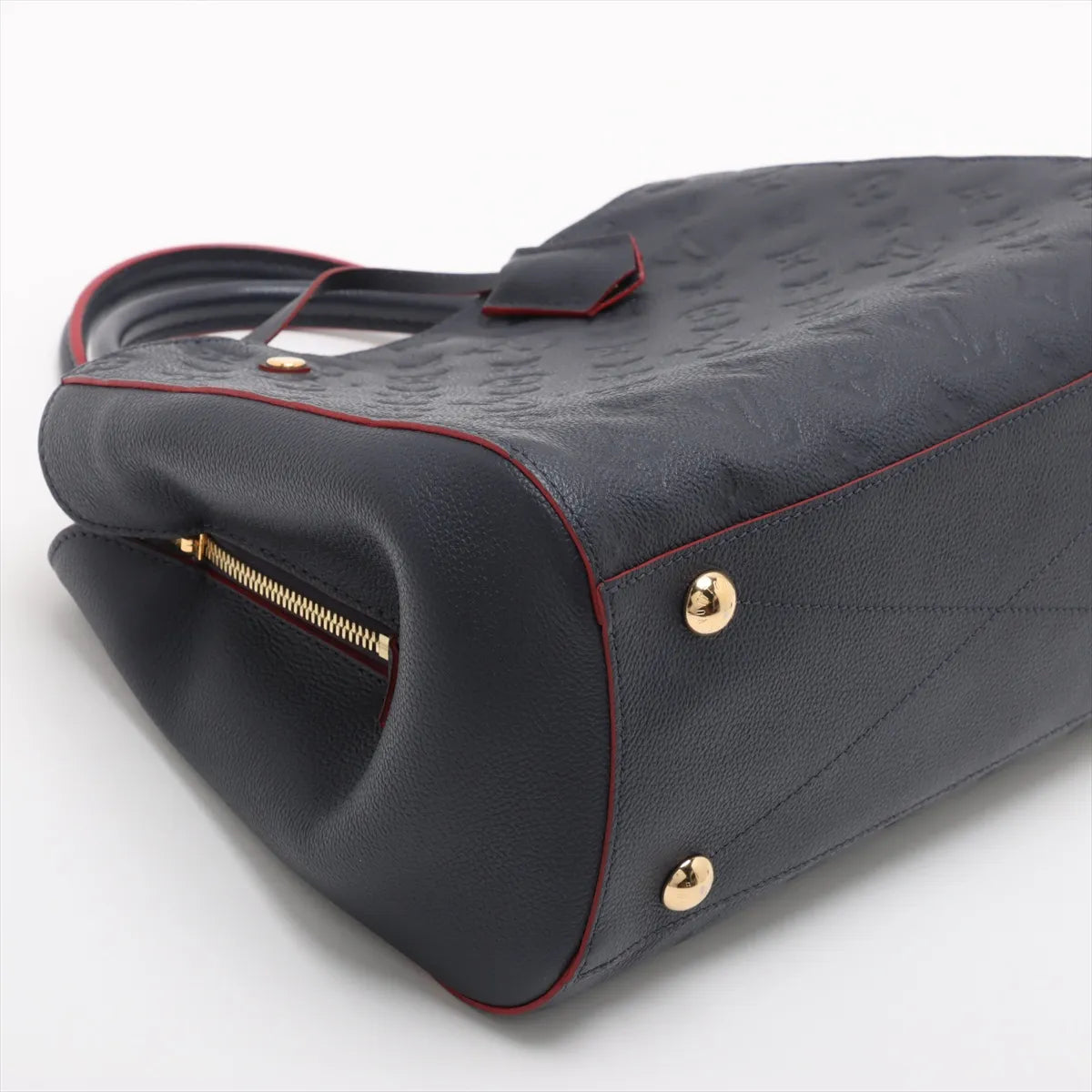 Louis Vuitton Navy Rouge Monogram Empreinte Leather Montaigne MM [Clearance Sale]