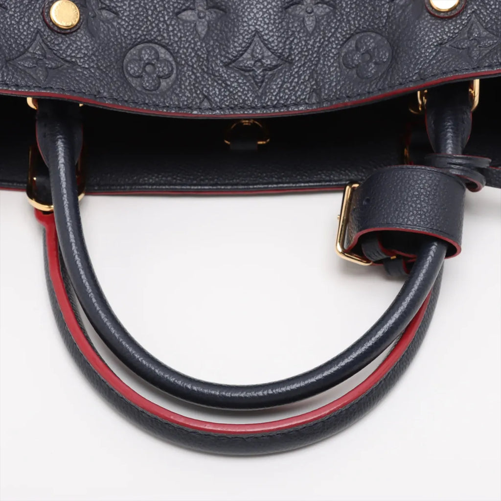 Louis Vuitton Navy Rouge Monogram Empreinte Leather Montaigne MM [Clearance Sale]