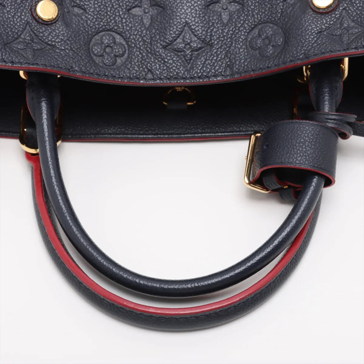 Louis Vuitton Navy Rouge Monogram Empreinte Leather Montaigne MM [Clearance Sale]