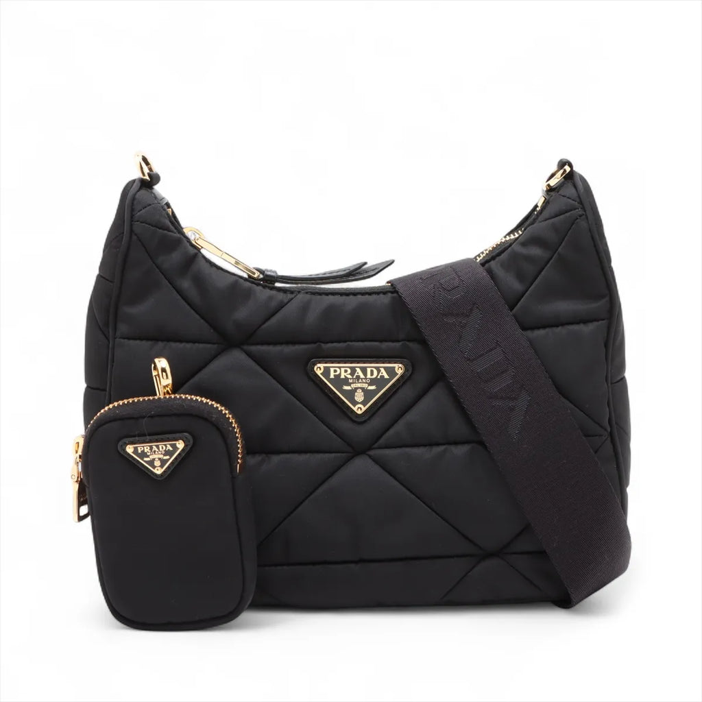 Prada Black Padded Re-Nylon Shoulder Bag [Clearance Sale]
