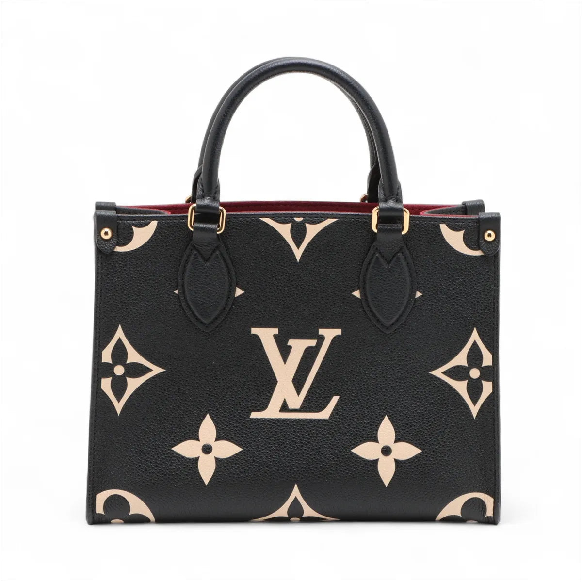 Louis Vuitton Black Beige Bicolor Monogram Empreinte Leather OnTheGo PM [Clearance Sale]