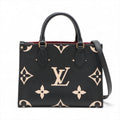 Louis Vuitton Black Beige Bicolor Monogram Empreinte Leather OnTheGo PM [Clearance Sale]