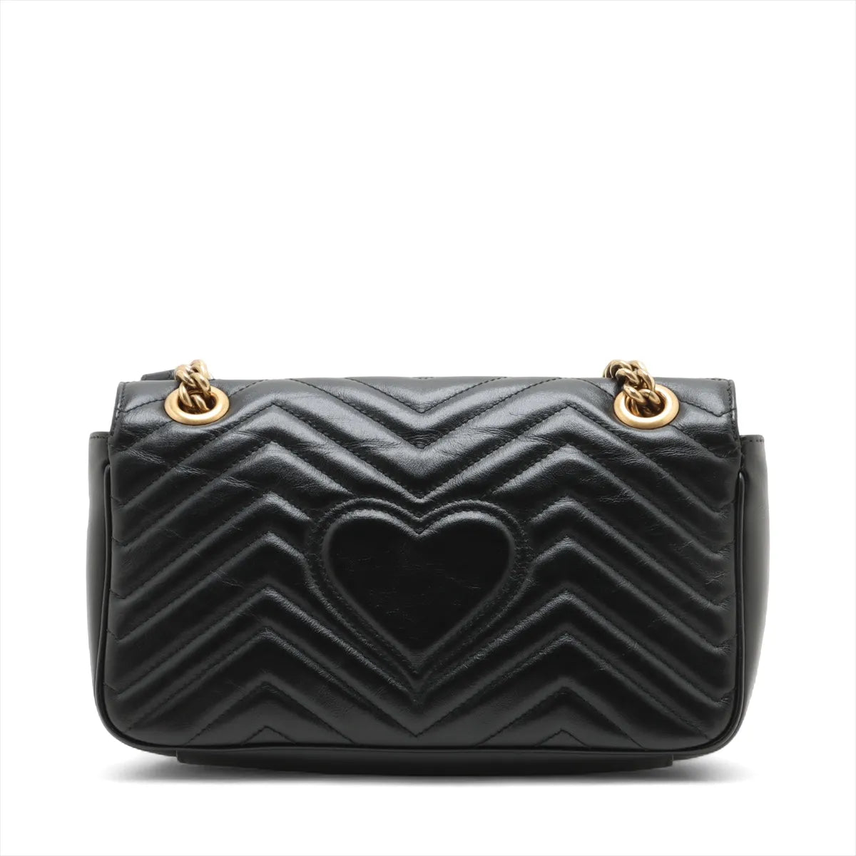 Gucci Black Leather GG Marmont Medium Shoulder Bag [Clearance Sale]