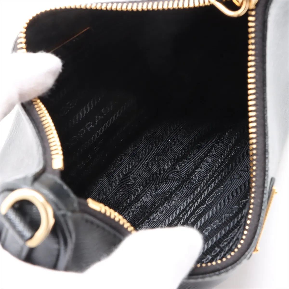 Prada Black Saffiano Leather and Re-Nylon Re-Edition 2005 Shoulder Bag [Clearance Sale]