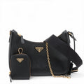 Prada Black Saffiano Leather and Re-Nylon Re-Edition 2005 Shoulder Bag [Clearance Sale]