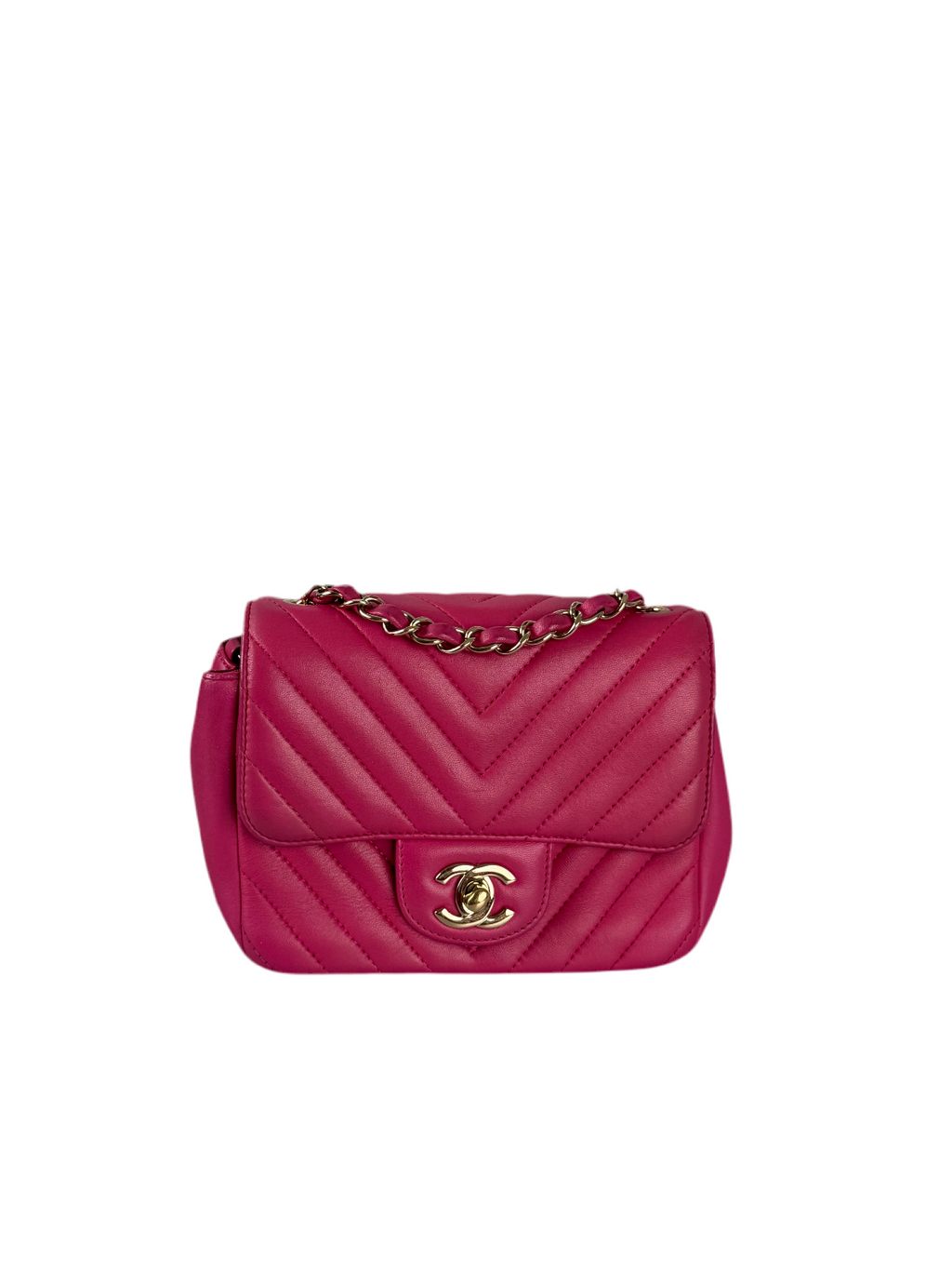 Chanel   Mini Square Classic Chevron Flap Bag