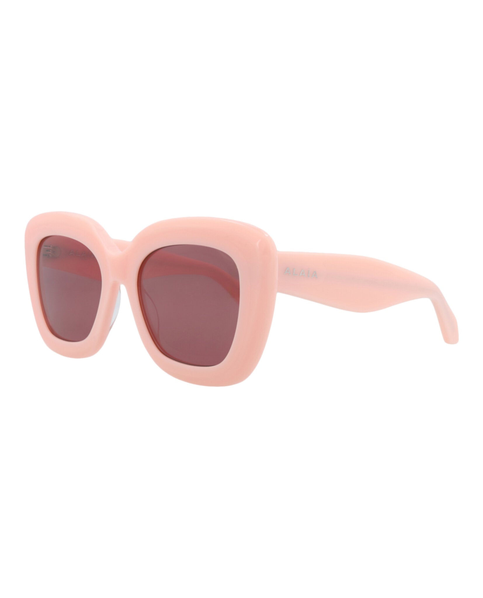 Alaia Womens Square/Rectangle Pink Pink Violet Fashion Designer Eyewear