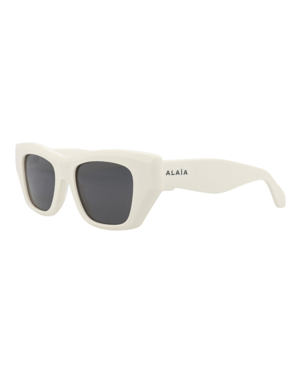 Alaia Womens Square/Rectangle White White Grey Fashion Designer Eyewear