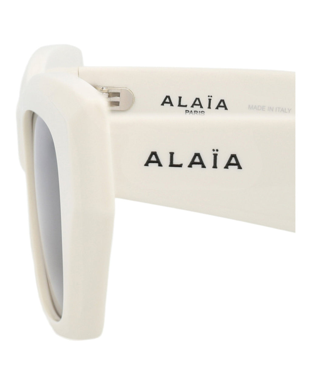 Alaia Womens Square/Rectangle White White Grey Fashion Designer Eyewear