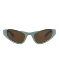 Alaia Womens Cat Eye Light Blue Light Blue Brown Fashion Designer Eyewear