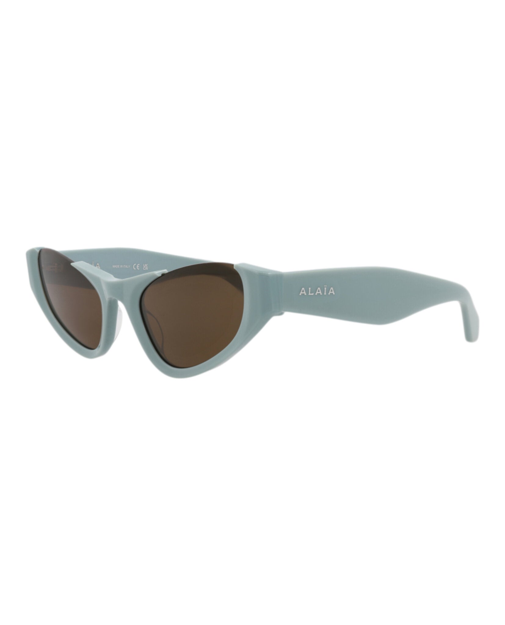 Alaia Womens Cat Eye Light Blue Light Blue Brown Fashion Designer Eyewear