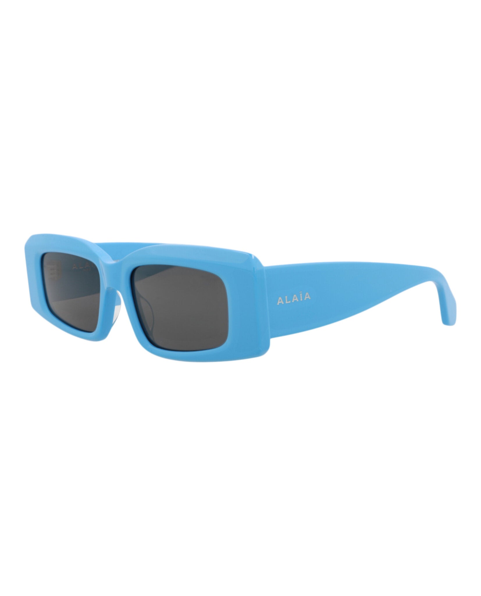 Alaia Womens Square/Rectangle Light Blue Light Blue Grey Fashion Designer Eyewear