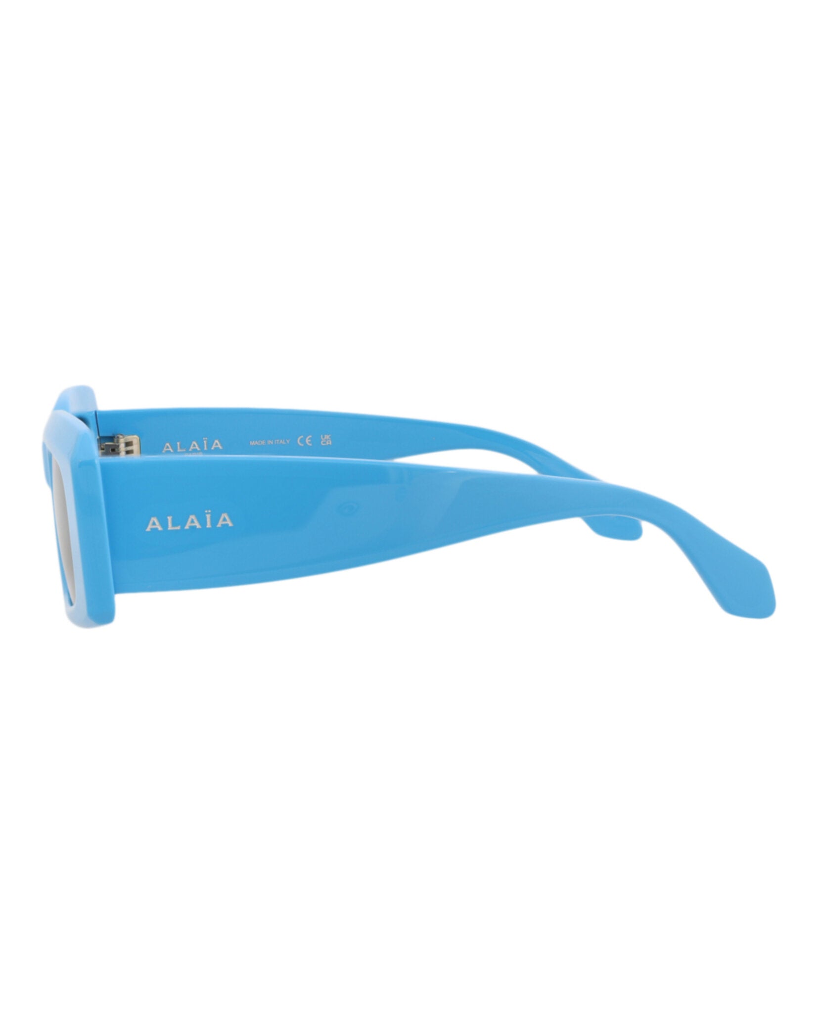 Alaia Womens Square/Rectangle Light Blue Light Blue Grey Fashion Designer Eyewear