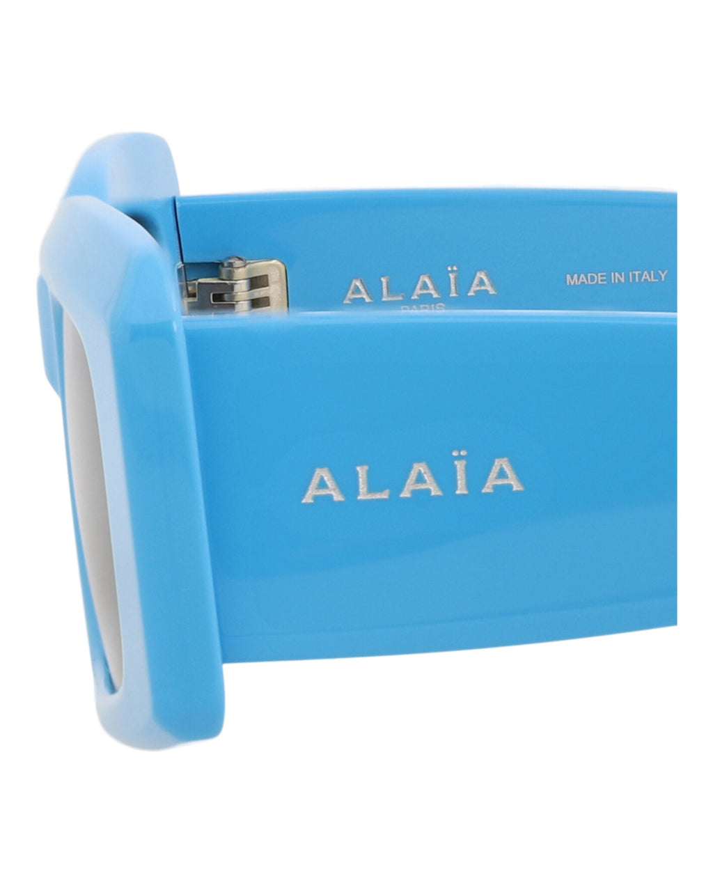 Alaia Womens Square/Rectangle Light Blue Light Blue Grey Fashion Designer Eyewear