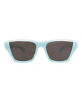 Alaia Womens Square/Rectangle Light Blue Light Blue Grey Fashion Designer Eyewear