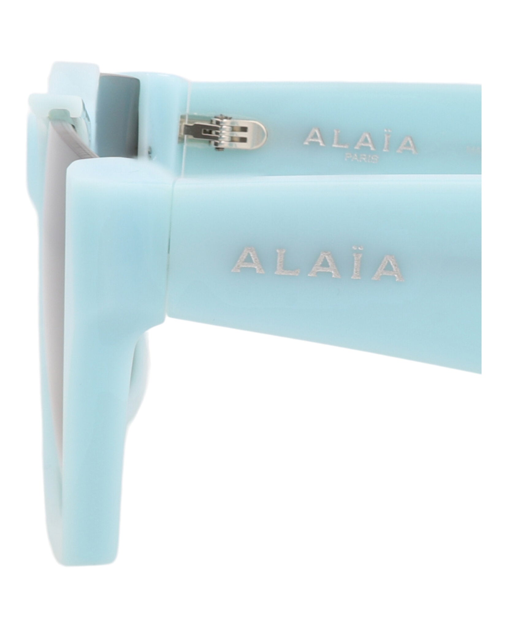 Alaia Womens Square/Rectangle Light Blue Light Blue Grey Fashion Designer Eyewear