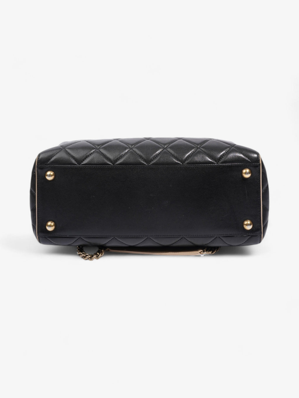 Chanel Portobello Tote Black / Beige Lambskin Leather Small