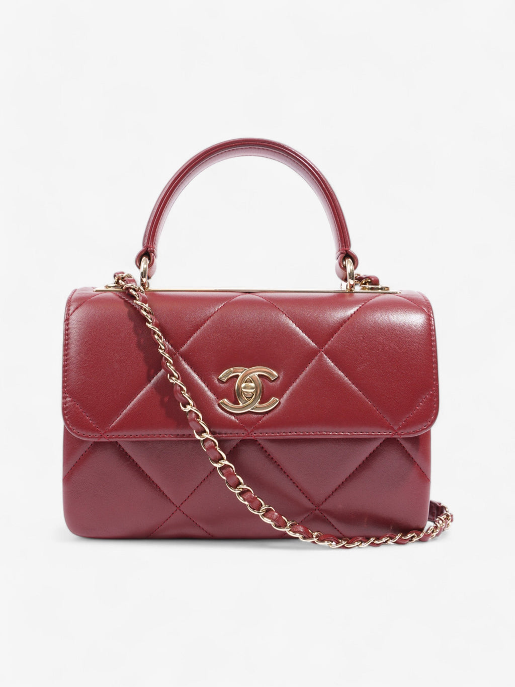 Chanel Trendy CC Burgundy Lambskin Leather Small