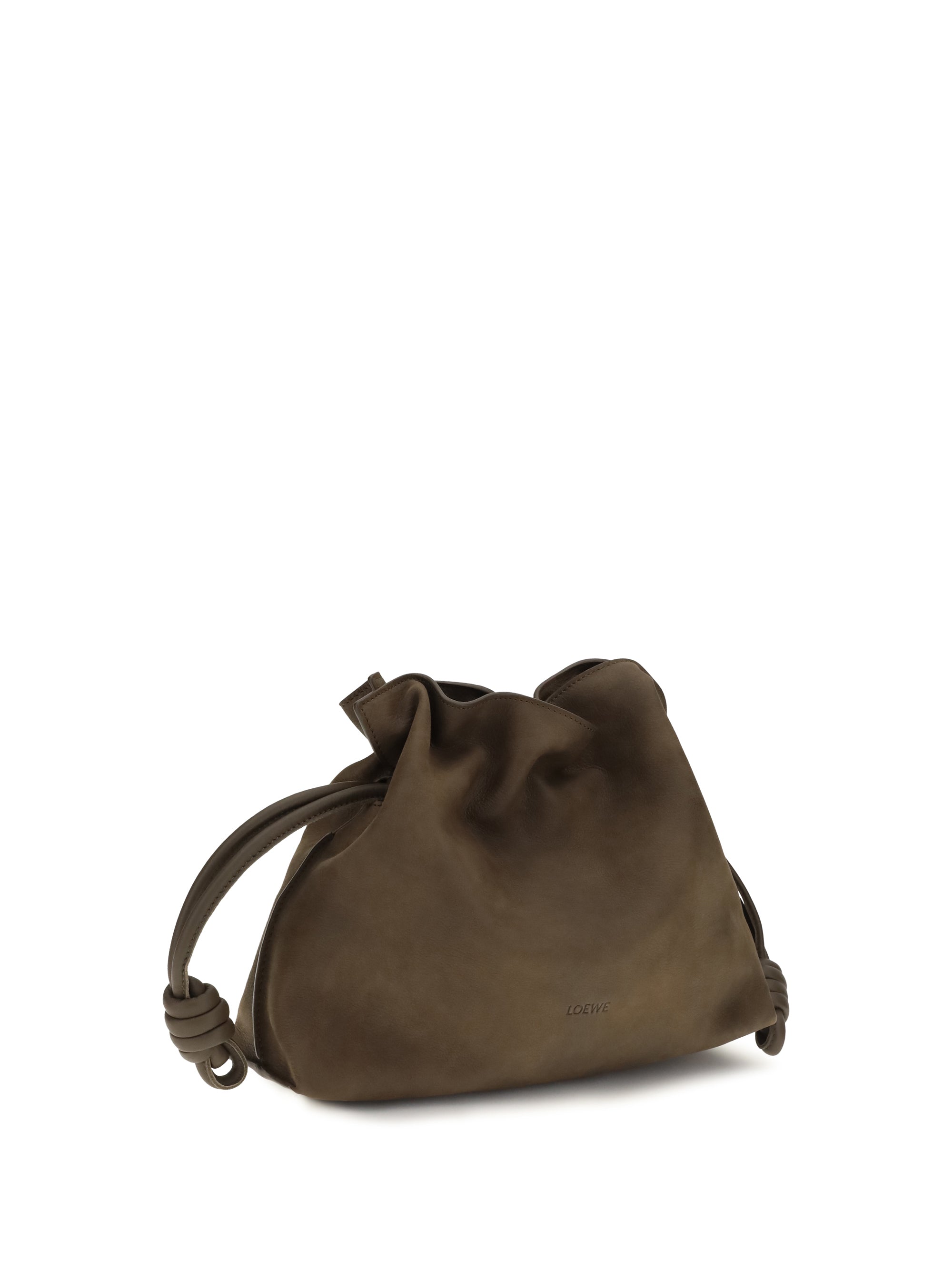 Loewe Women Medium Flamenco Clutch In Garnet Nubuck
