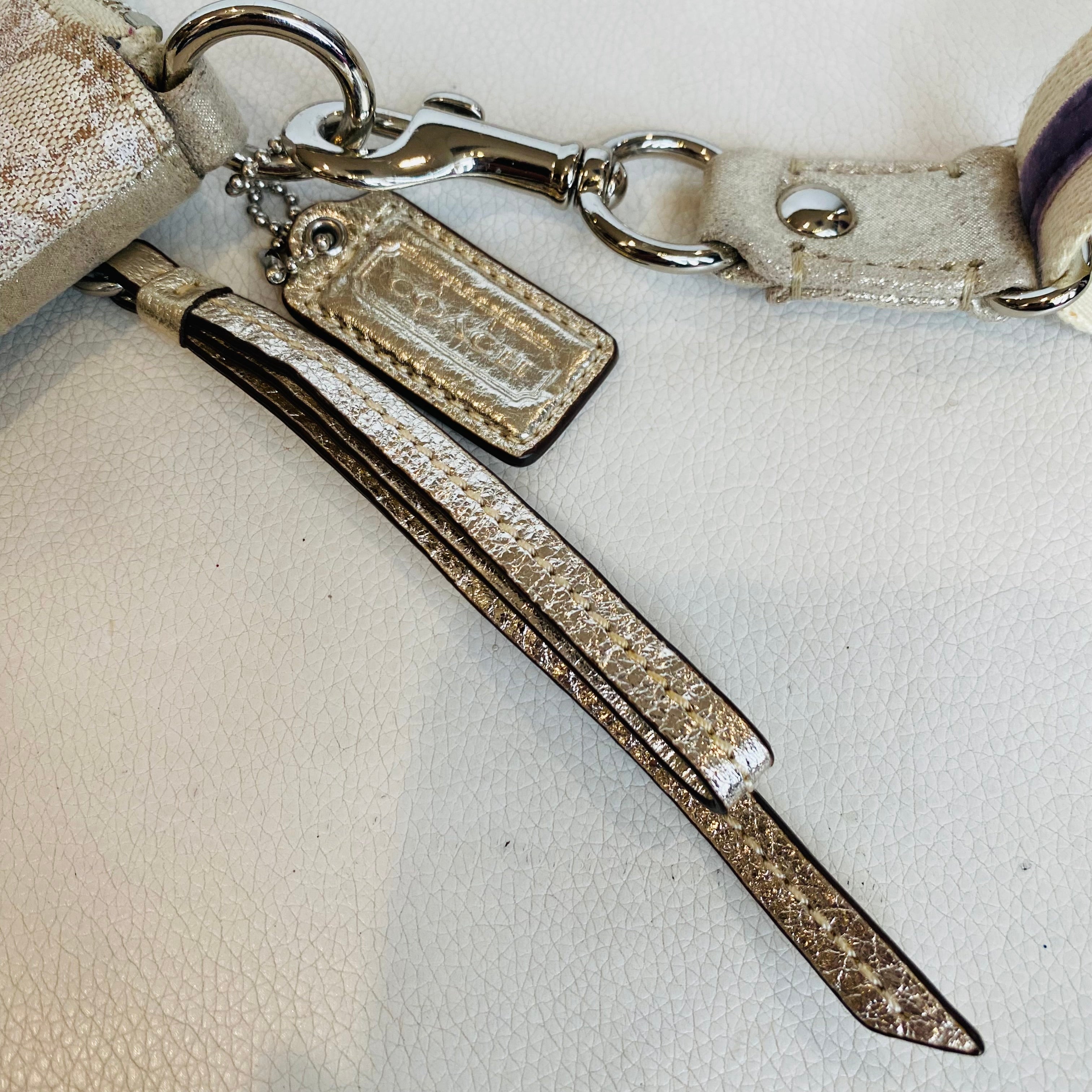 COACH Poppy Patchwork Crossbody Gold/Neutral