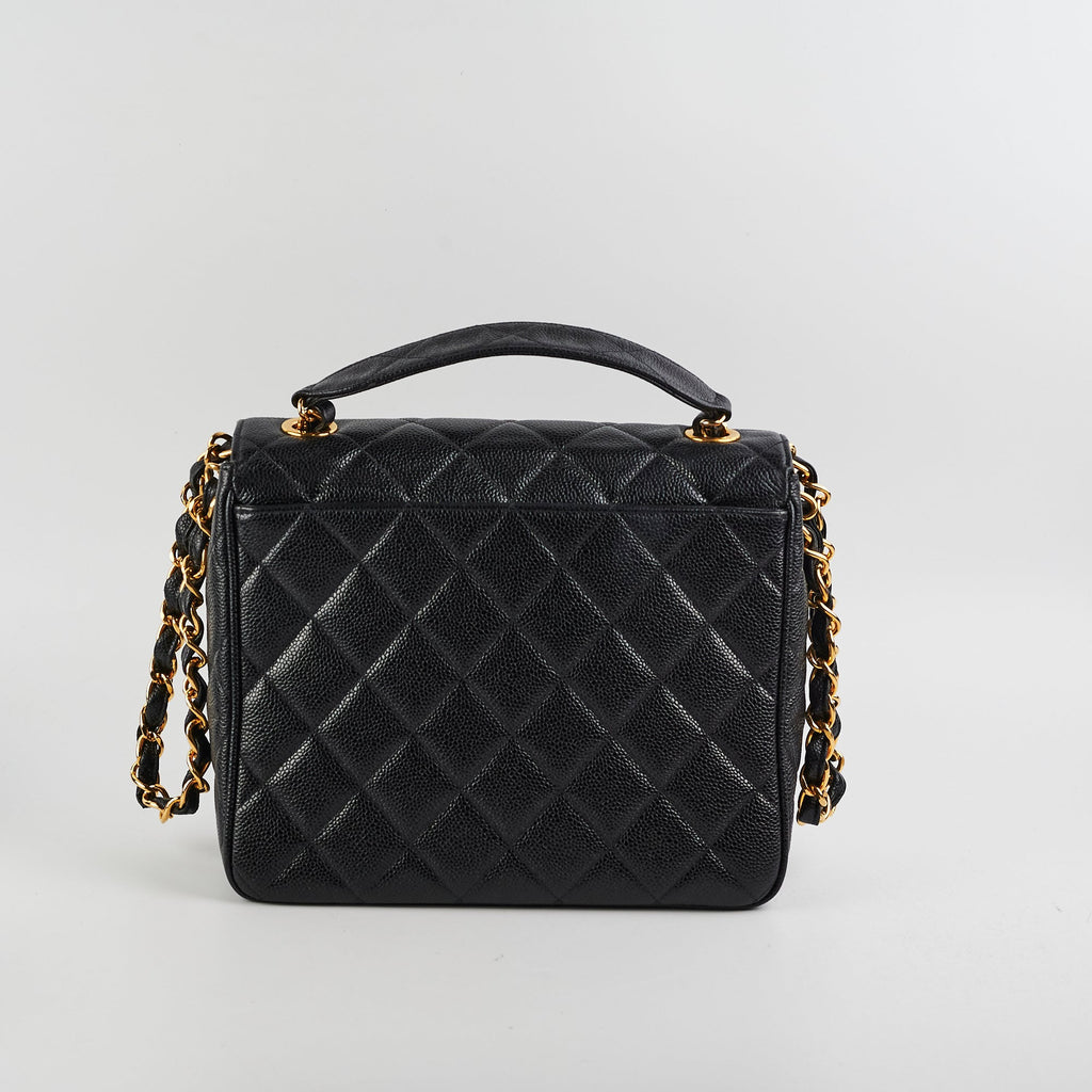 Chanel Vintage Caviar Square Flap