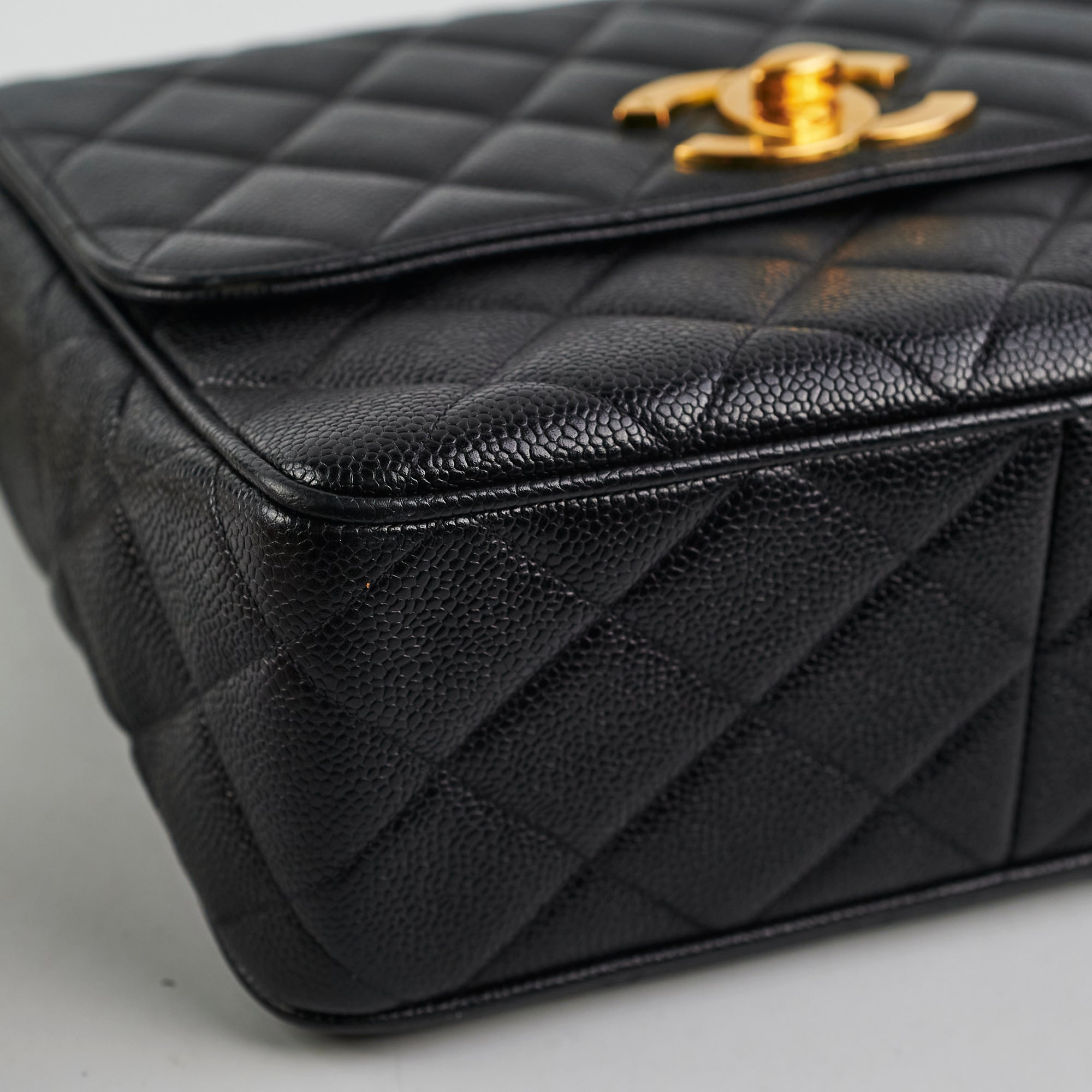 Chanel Vintage Caviar Square Flap