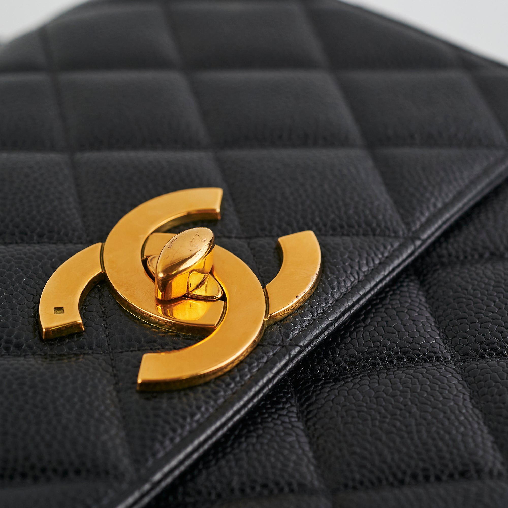 Chanel Vintage Caviar Square Flap
