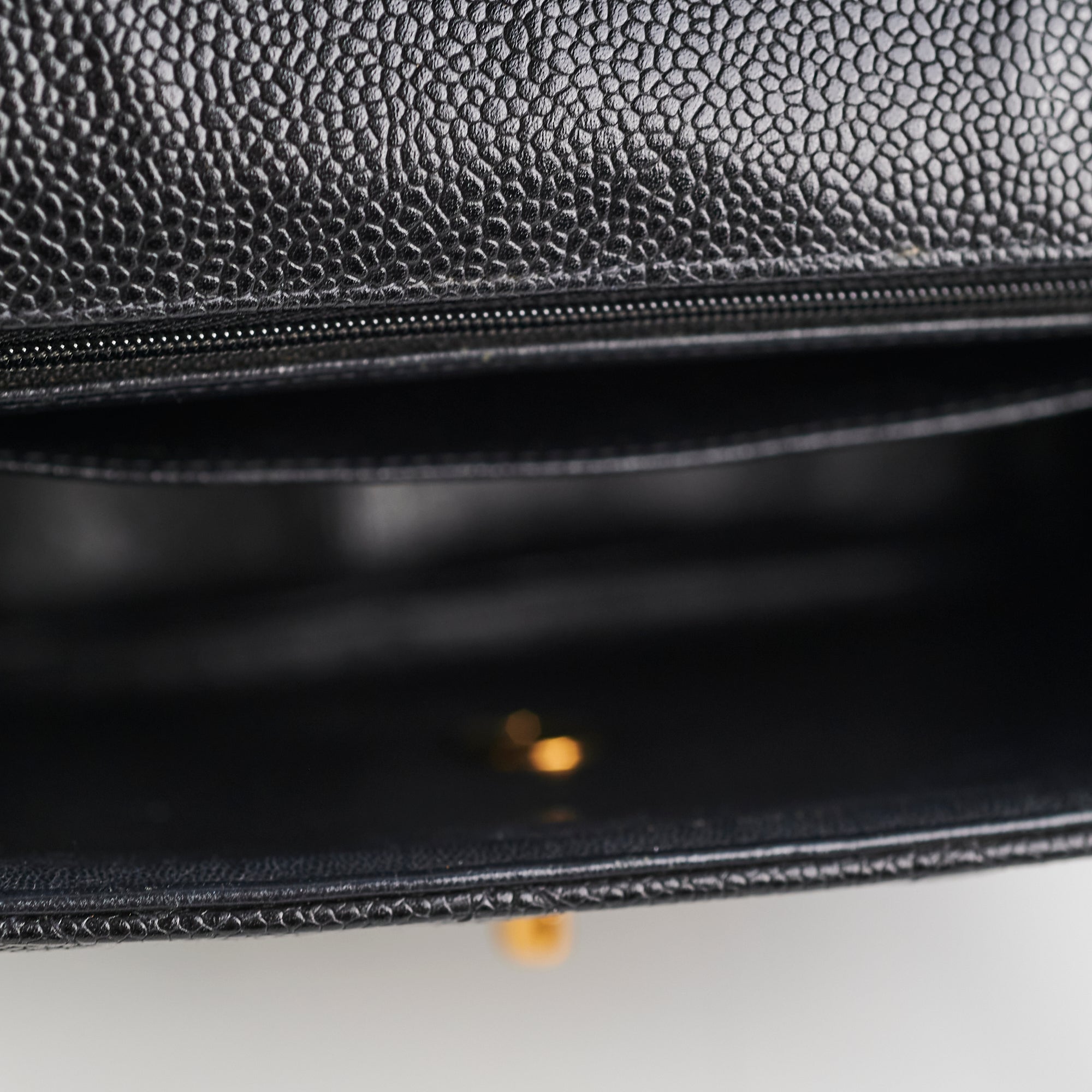 Chanel Vintage Caviar Square Flap
