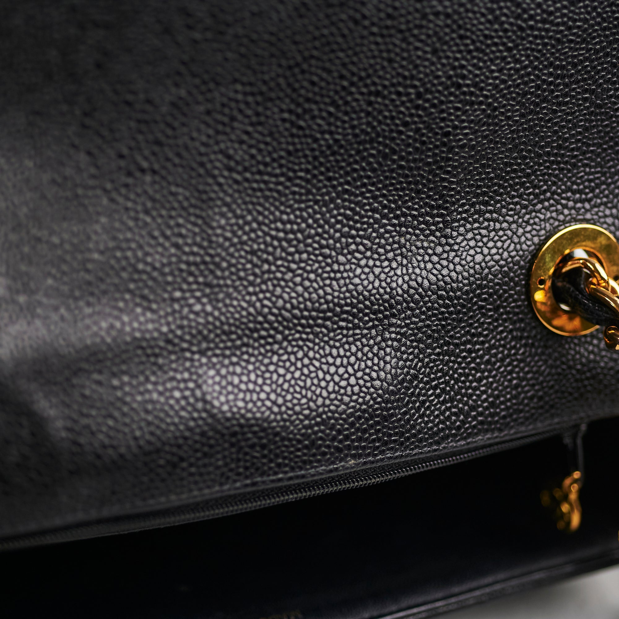 Chanel Vintage Caviar Square Flap