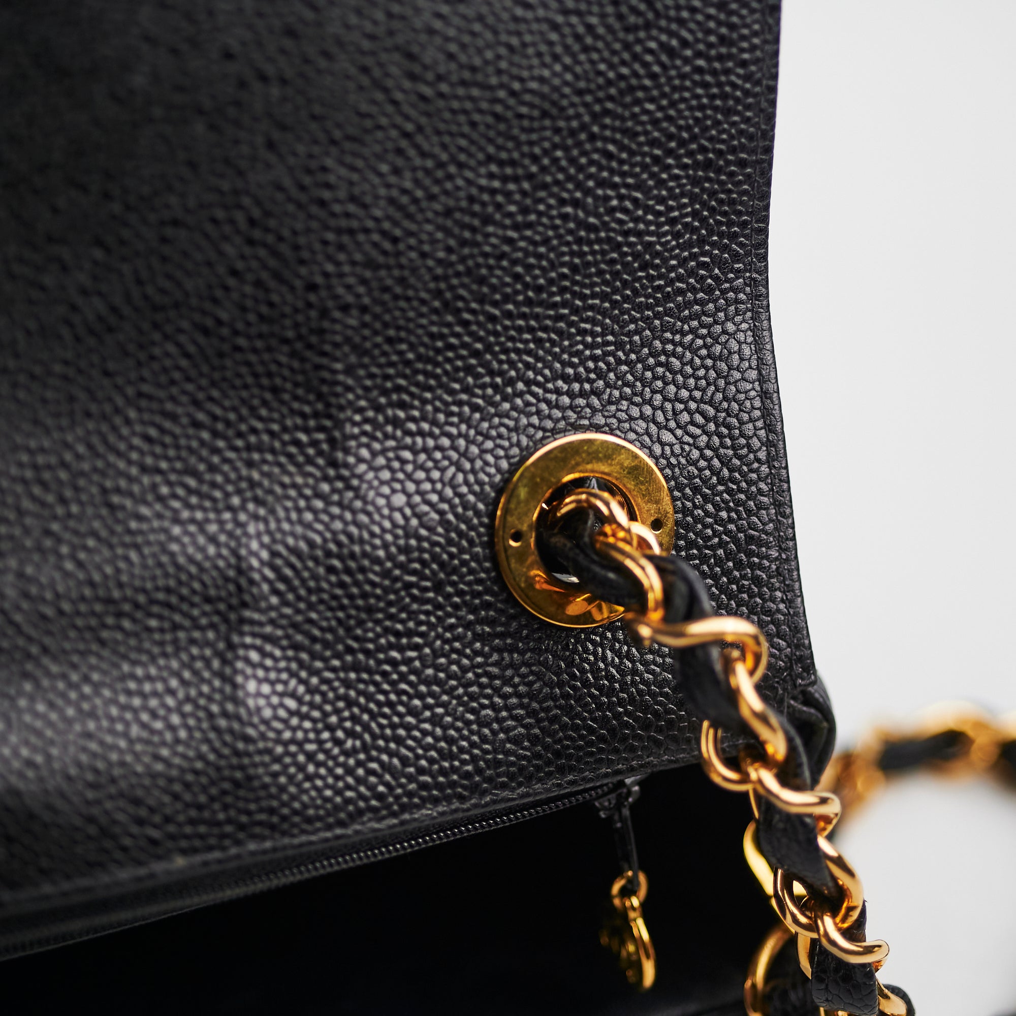 Chanel Vintage Caviar Square Flap