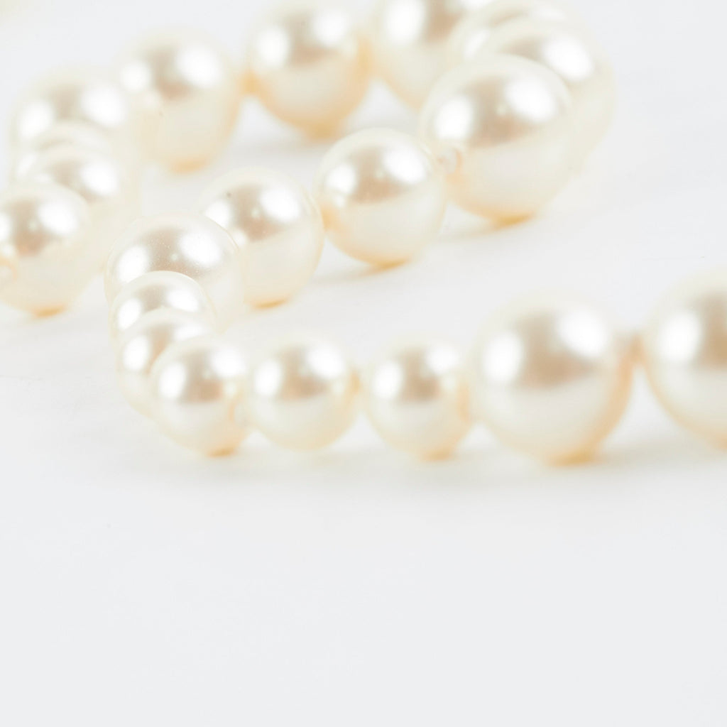 Chanel Long Pearl CC Logo Necklace Costume Jewellery