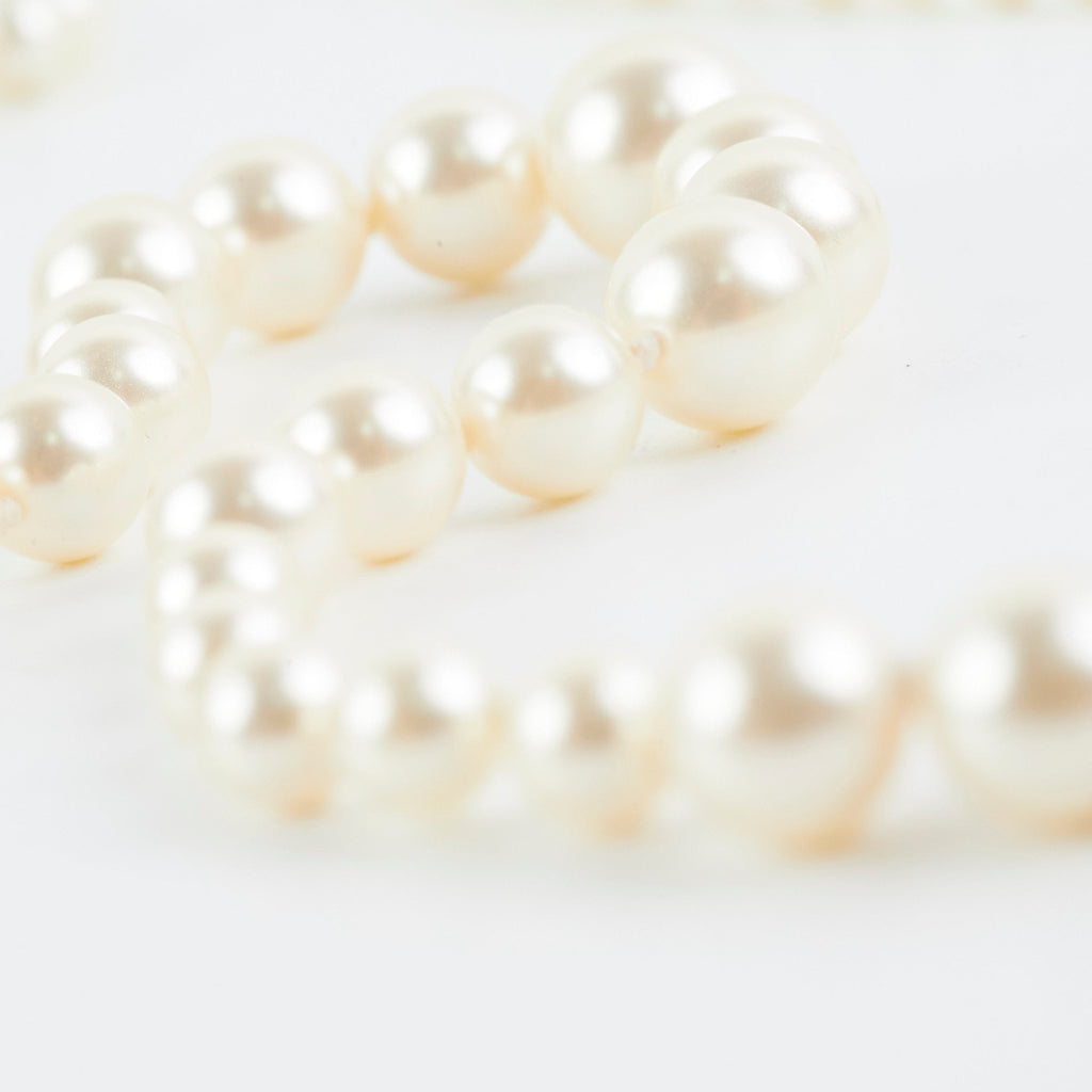 Chanel Long Pearl CC Logo Necklace Costume Jewellery