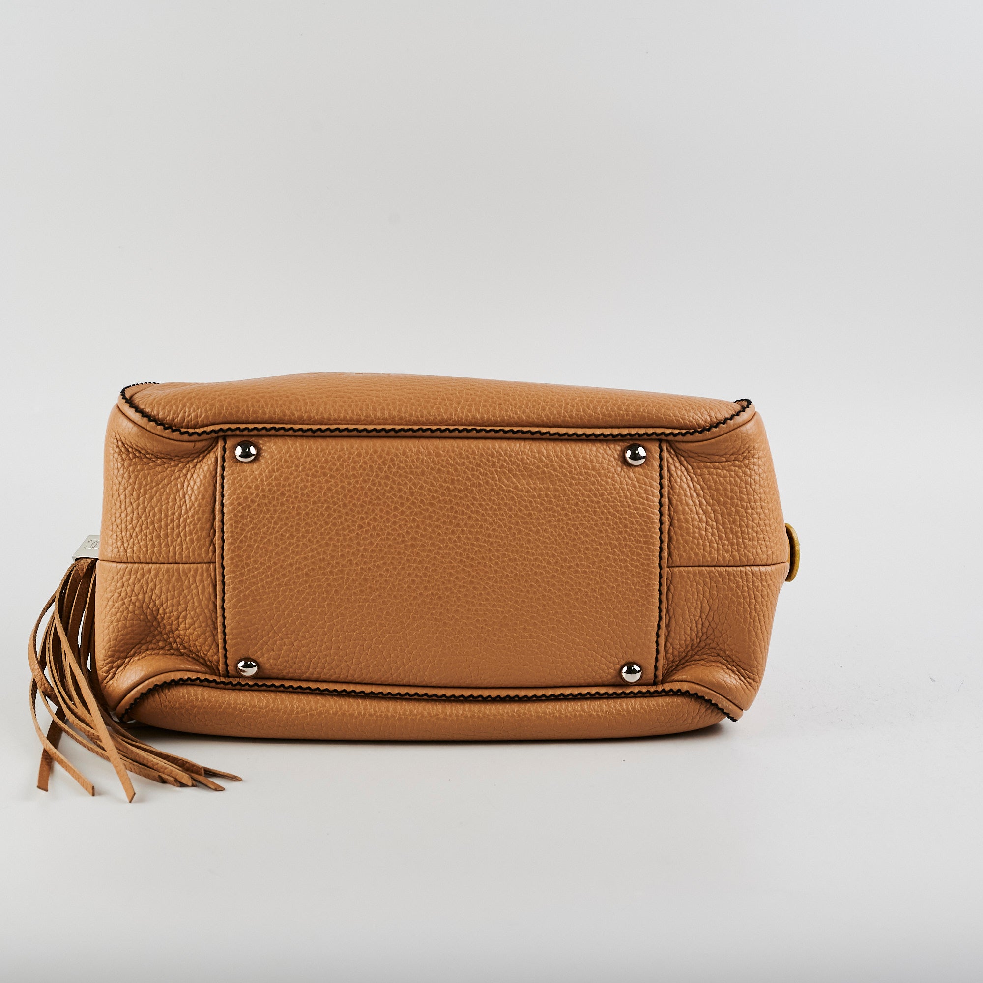 Chanel Boston Beige Caviar Shoulder Bag