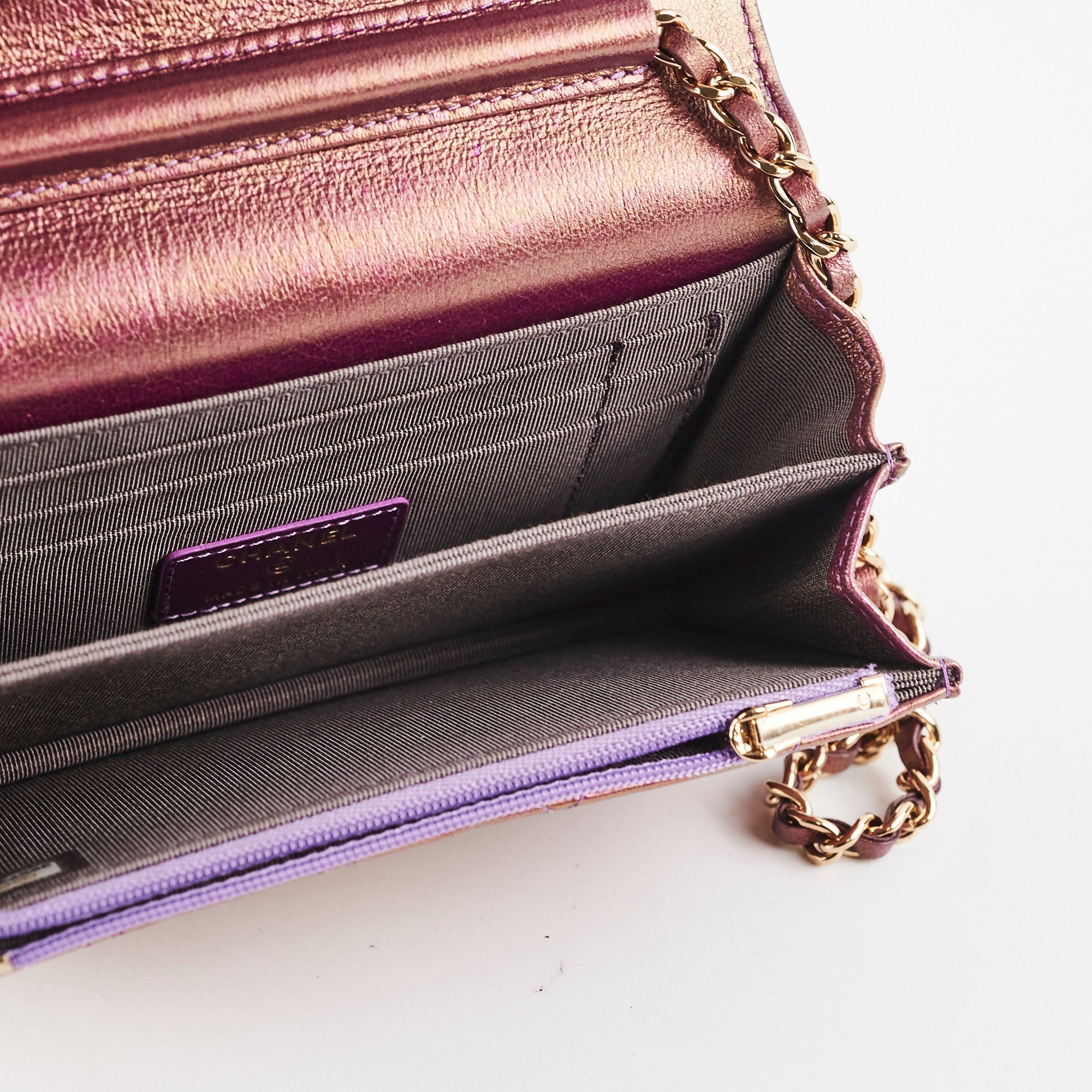 Chanel Mini Wallet On Chain WOC Purple