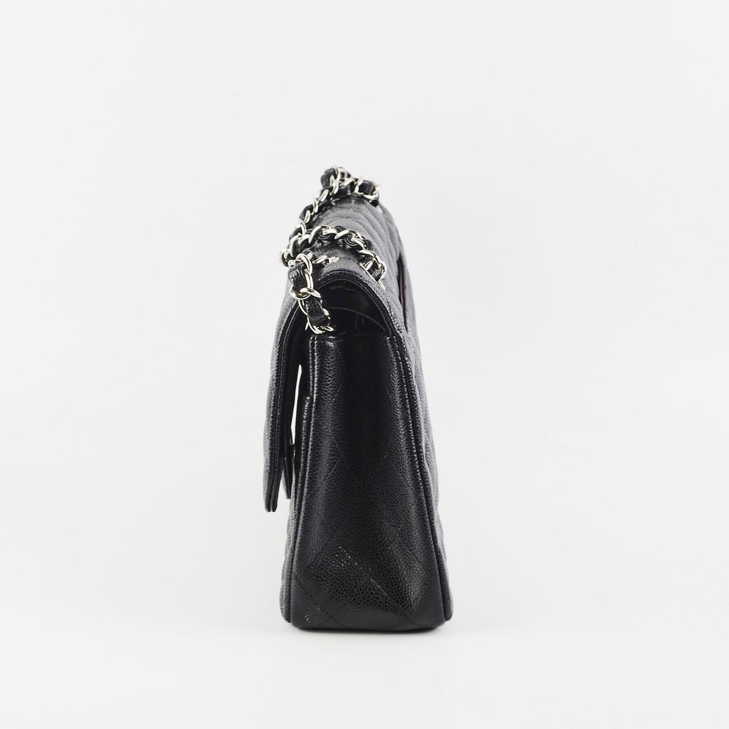 HOLD Chanel Classic Double Flap Jumbo Caviar Black