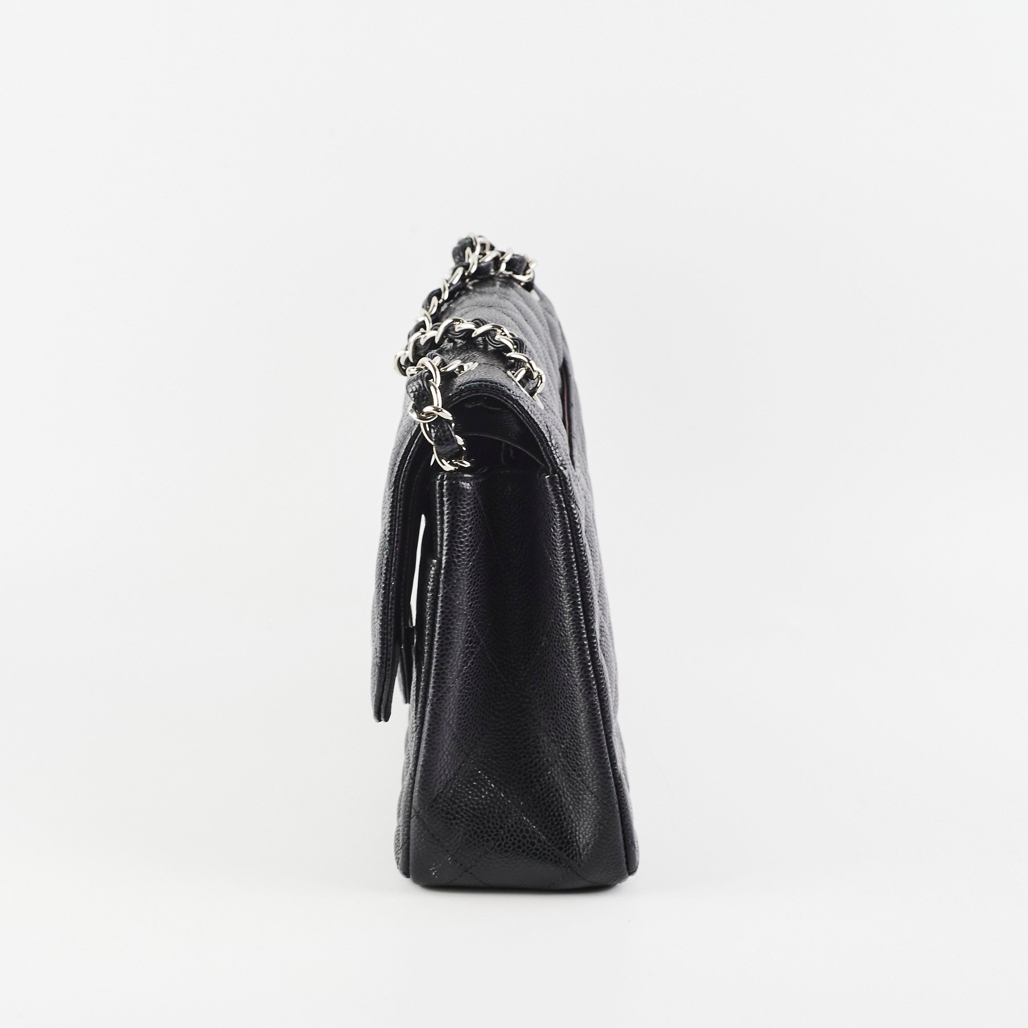HOLD Chanel Classic Double Flap Jumbo Caviar Black