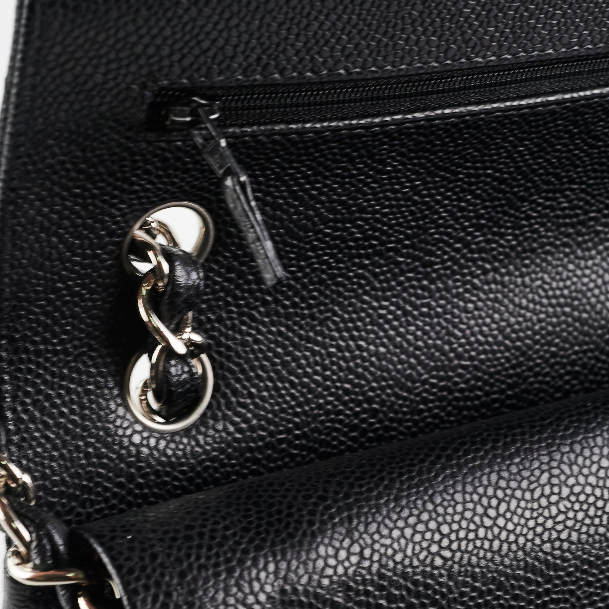 HOLD Chanel Classic Double Flap Jumbo Caviar Black