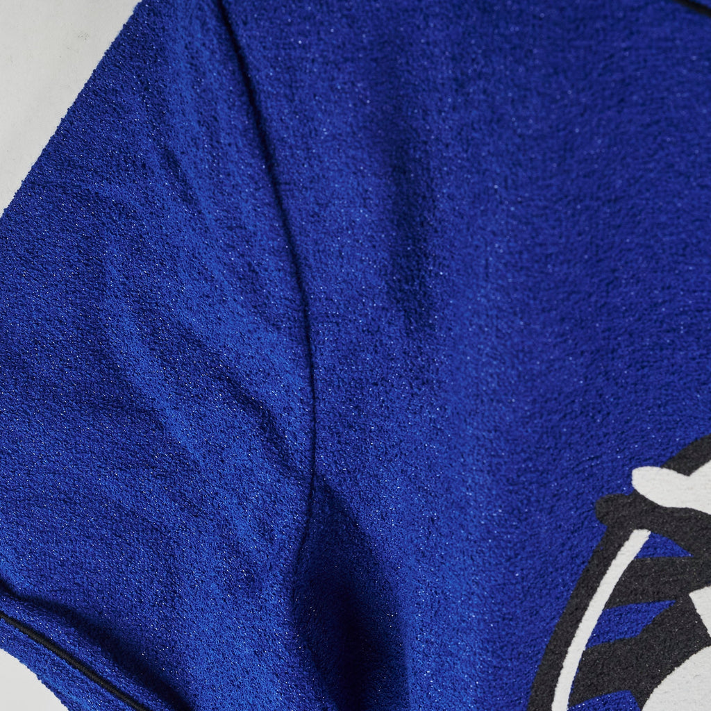 Chanel Tee - Shirt Cotton Tweed Blue Size 36