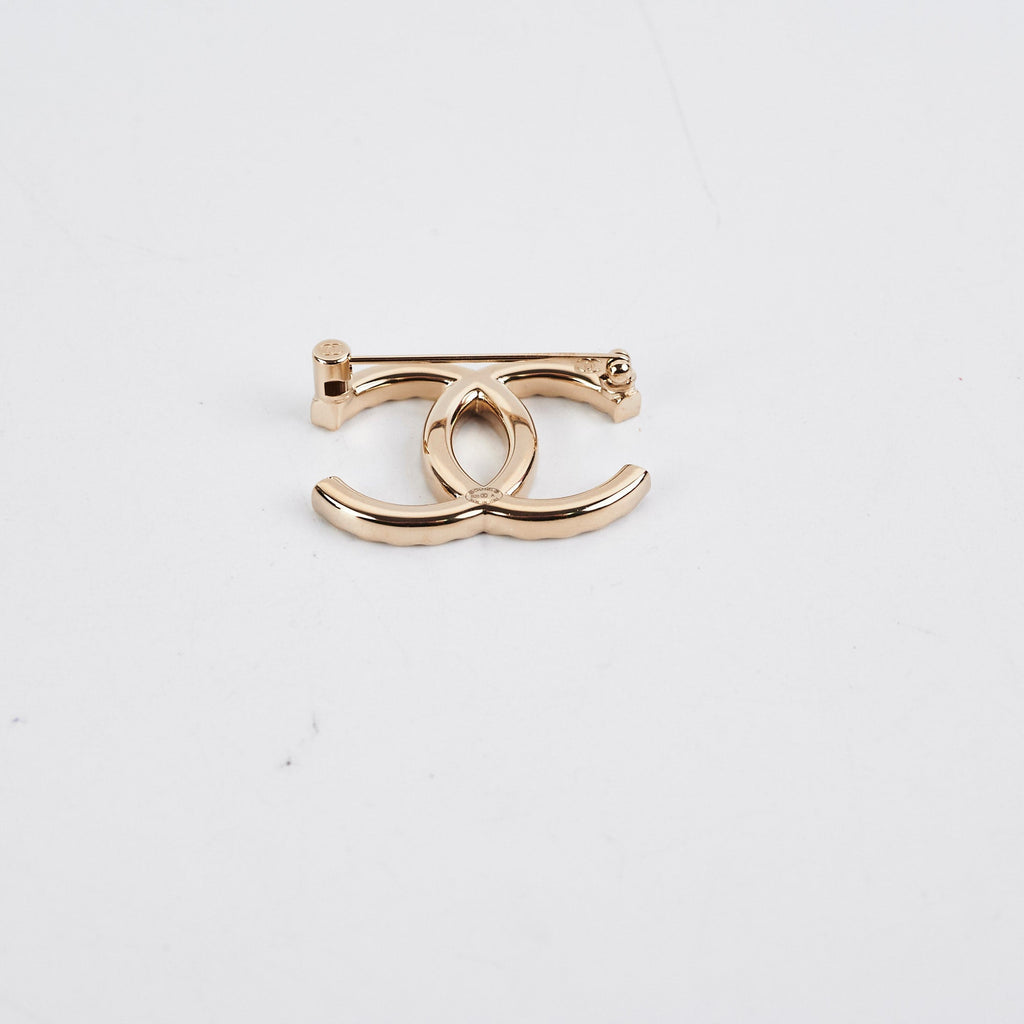 Chanel Rhinestone Brooch Gold Costume Jewellery
