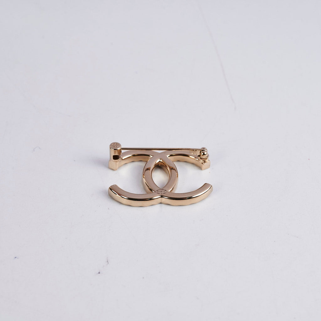 Chanel Rhinestone Brooch Gold Costume Jewellery