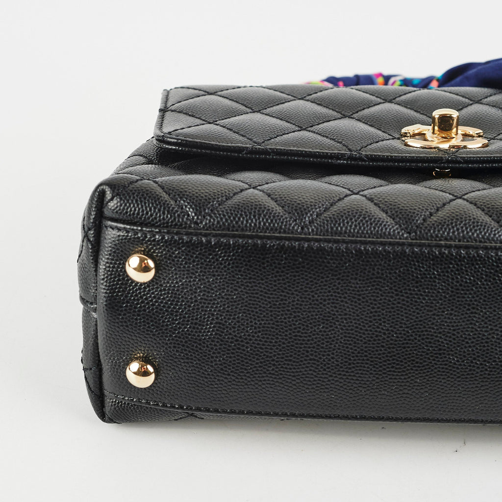 Chanel Small Coco Handle Caviar Black