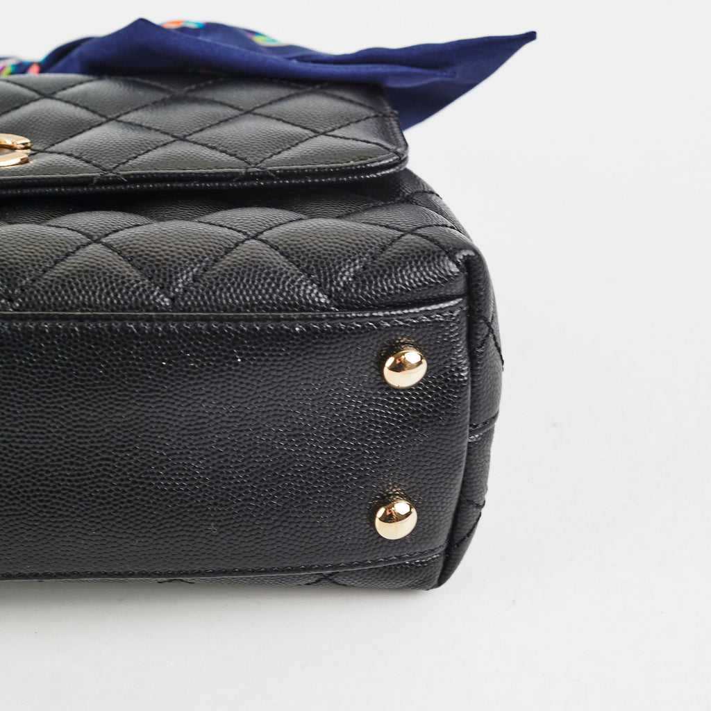 Chanel Small Coco Handle Caviar Black