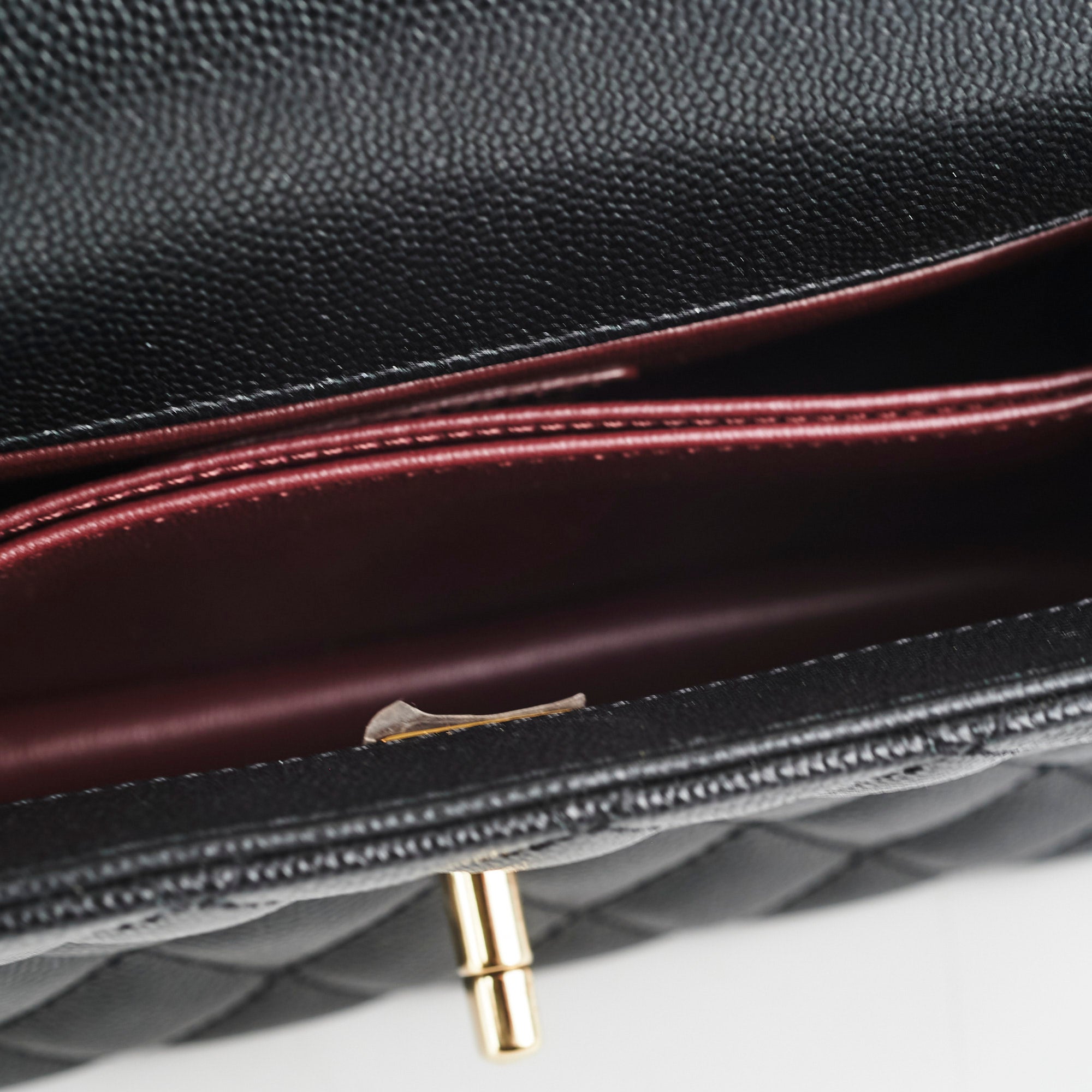 Chanel Small Coco Handle Caviar Black